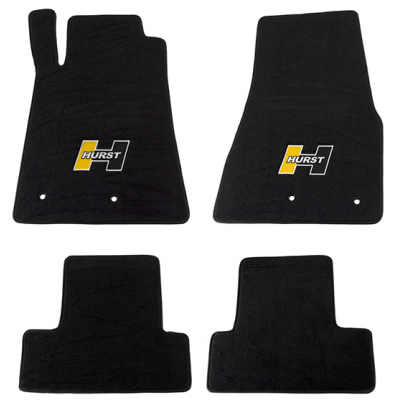 Hurst Ensemble de tapis 4 pièces noir avec logo Hurst Mustang 2005-2014